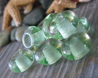 AGB Kryptonite boro glass lampwork, small beads..