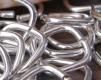 AGB Handmade jewelry findings sterling silver 16 gauge Square jump rings 10mm 10 pieces