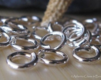 AGB handmade sterling silver 16 gauge round jump rings 6mm OD 25 pieces