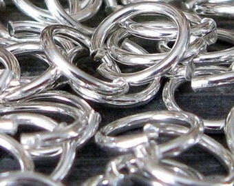 AGB handmade jewelry findings sterling silver 20 gauge round jump rings 6mm OD 50 pieces