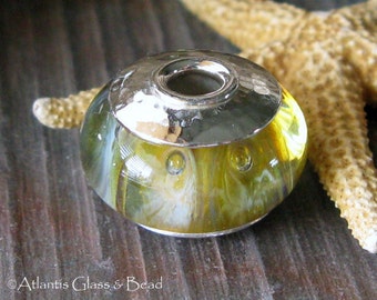 AGB boro glass lampwork bead, Living Pictures...