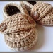 Crochet Organic Cotton Baby Booties Ready to ship