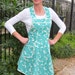 Teal Blue Retro Full Apron - Flirty Everyday Housewife Apron