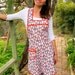 Red White and Blue Apron - Flirty Everyday Housewife Apron