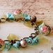 Baby Blue Bell Tensha Bead Bracelet- Reserved for Samantha