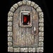 Garnet Door Pendant on Chain - Secret Garden - Time Travel - Fairy Tale Necklace - Rustic Sterling Silver and Garnet Window in Door Necklace