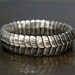 Size 8 Snake Ring - Serpent Scales Sterling Silver Band - Unisex or Mens Ring