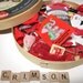 Crimson Ruby Red Box of Fun - Inspiration in a French Brie Wooden Box
