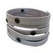 striated rivet leather cuff - off white