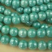 Czech Glass Beads 6mm Opaque Turquoise Luster 50