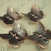 4 Brass 2 Ring Butterfly In Flight Connector Antique Copper