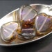 Czech Glass Beads Heart 15mm Light Amethyst Picasso (S - 74)