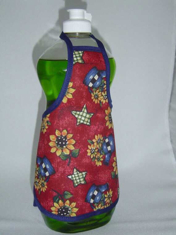 Watercan Sunflower Dish Soap Bottle Apron Cover
