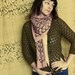 Screen printed Jersey Scarf-Heather Pink with Olive Partridges
