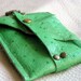 Lime green faux ostrich card case