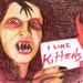 Night of the Demons or Kittens Original Color Pencil Drawing