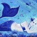Aceo print 2.5x3.5inches CHERISSA Fantasy mermaid by Renee