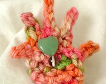 Heart in Hand Pin Number 1 by akuadesigns on