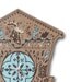 SALE FREE SHIP Seasonal Cuckoo Clock, Brown Wood with Deer Fish Screenprint, Bavarian Wall Clock (His)