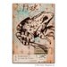 Frog Illustration Print on Wood Block