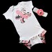 BOUTIQUE..Butterfly ... ruffle legged ONESIE...Matching HEADBAND ..Gift set
