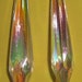 6 pcs. lucite faceted dagger clear AB drops 52x11mm - f1998