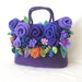 Felted Flower Bag Crochet Pattern Tutorial pdf, Crochet Bag Pattern, Crochet Flower Pattern, crochet pattern