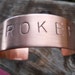 Cherokee copper cuff bracelet Alchemy personalized Get your name here Native American Indian made