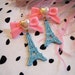 Teal and Pink Eiffel Tower Earrings