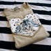 Tan Cat Applique Tee