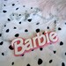 Pink and White Acrylic BARBIE Necklace