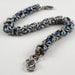 Fading Blues Stainless Steel Byzantine Bracelet
