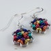 Flower Earrings - Chainmaille Earrings - Rainbow Earrings - Rainbow Chainmail Jewelry - Daisy Earrings - Japanese 12 by 2 Weave