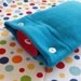 SALE Last One Available, Turquoise Fleece Hot Water Bottle Cozy
