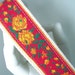Wristlet Keychain Key Fob Vintage Floral Ribbon
