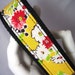 Wristlet Keychain Key Fob Vintage Yellow Floral