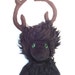Black Wendigo Plush Art Doll
