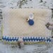 VINTAGE LiNEN KEEPSAKE POUCH with shells