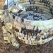 JACKPOT textile art BASKET bucket tub with coin beads