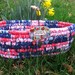 MOTHER'S DAY textile art tote BASKET