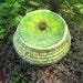 UGLI FRUIT textile art Basket storage tub with hand painted Lid