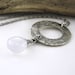 Floral Jewelry Natural Chacedony Necklace Silver Circle Winter Wonderland Fashion Jewelry - Vivian No. 1 - Jennifer Casady
