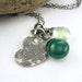 CLEARANCE Green Onyx Prehnite Heart Charm Necklace Spring Jewelry Wire Wrapped Fashion Jewelry - Duets No. 72 - Jennifer Casady