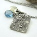 Handmade Jewelry London Blue Topaz Yellow Scapolite Sterling Silver Spring Fashion Jewlery - Duets No. 83