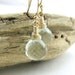 Green Amethyst Earrings, February Birthstone Jewelry, Simple Gold Earrings - Petite Drops