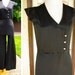Broadway 1970's Vintage Black Sexy Polyester Catsuit size Small