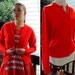 TANGERINE Orange 1950's 60's Vintage Acrylic Cardigan Sweater by TALBOTT Taralan size Medium