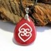 Asase Ye Duru - Engraved Stone Pendant - African Adinkra Symbol - Divinity of Mother Earth