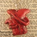Red Witch Head Necklace Love and Luck Charm Necklace.