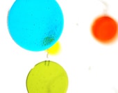 Glass Mobile - Circles in Blue and Green